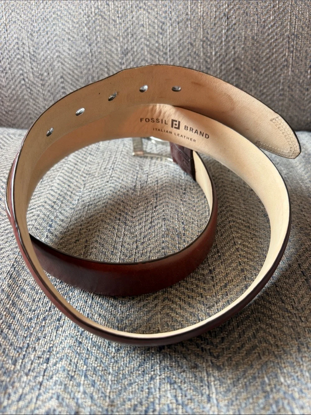 Fossil Brown Leather Belt Size: 44”